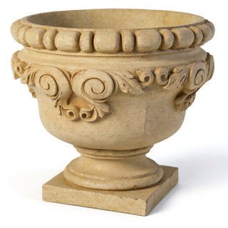 Monecello Curl Urn Planter — Dusted Sand finish