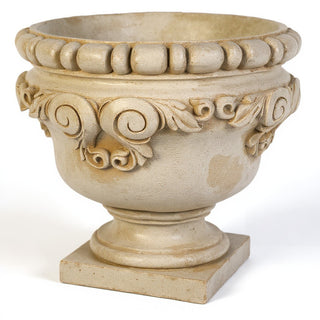 Monecello Curl Urn Planter — Museum Terracotta finish