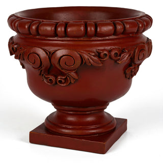 Monecello Curl Urn Planter — Rust finish