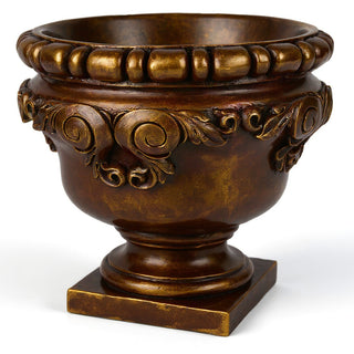 Curl Urn Planter - 24-inch — Bronze finish