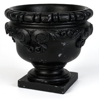 Curl Urn Planter - 24-inch — Dusted Black finish