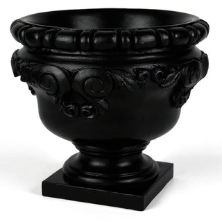 Curl Urn Planter - 24-inch — Flat Black finish