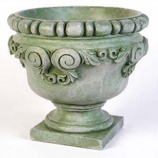 Curl Urn Planter - 24-inch — Mossy Green finish