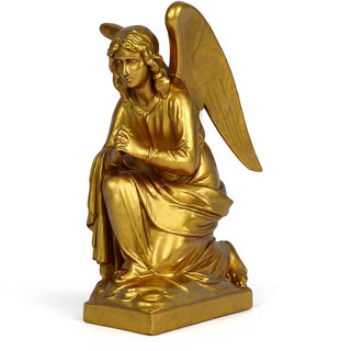 Adoration Angel Statue - 29-inch — Antique Gold finish