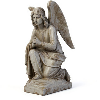 Adoration Angel Statue - 29-inch — Antique Stone finish