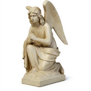 Adoration Angel Statue - 29-inch — Antique White finish