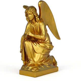 Adoration Angel Statue - 29-inch — Deep Gold finish
