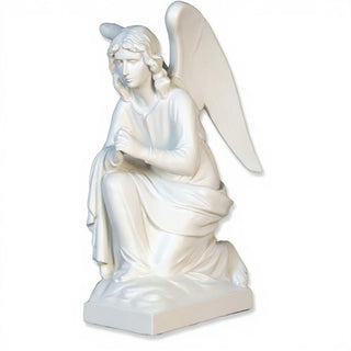 Adoration Angel Statue - 29-inch — Flat White finish