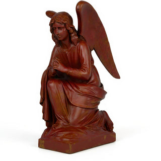 Adoration Angel Statue - 29-inch — Rust finish