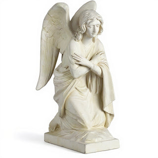 Adoration Angel (Crossed Arms) Statue - 29-inch — Antique White finish