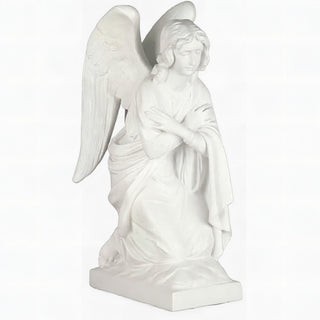 Adoration Angel (Crossed Arms) Statue - 29-inch — Flat White finish