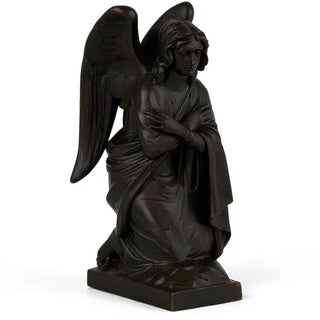 Adoration Angel (Crossed Arms) Statue - 29-inch — Iron finish