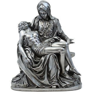 Pietà Statue - 14-inch — Aged Silver finish