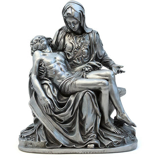 Pietà Statue - 14-inch — Antique Silver finish