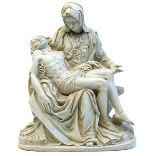 Pietà Statue - 14-inch — Antique White finish