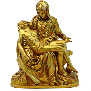 Pietà Statue - 14-inch — Deep Gold finish