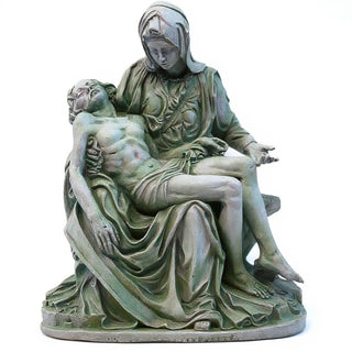 Pietà Statue - 14-inch — Mossy Green finish