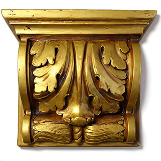 Scroll Hennsley Bracket — Antique Gold finish
