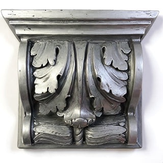 Scroll Hennsley Bracket — Antique Silver finish