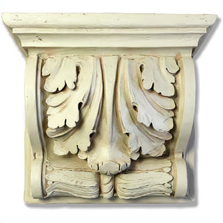 Scroll Hennsley Bracket — Antique White finish