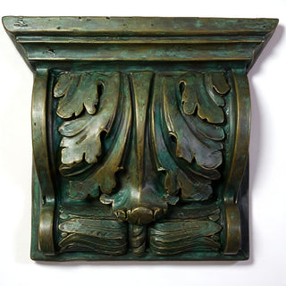 Scroll Hennsley Bracket — Green Bronze finish