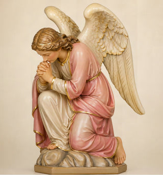 Adoration Angel Cross 39 Kne Statue - 39-inch - Realistic Color - Hand-Painted