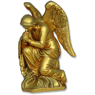 Kneeling Adoration Angel Statue - 38-inch — Deep Gold finish