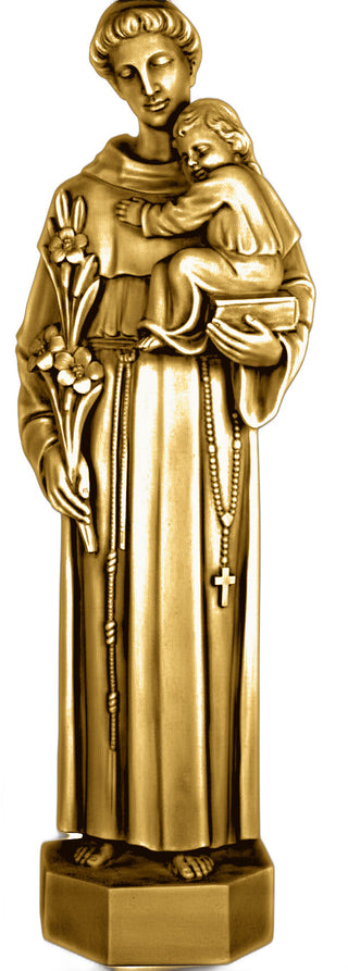 Saint Anthony Wall Hanging Statue - 32-inch