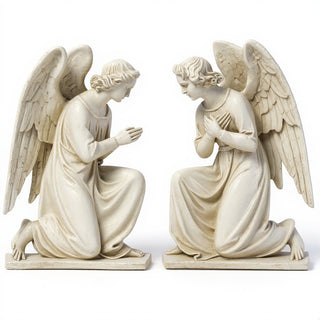 Angel Wall Plaque Set - 20.5-inch — Antique White finish