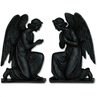 Angel Wall Plaque Set - 20.5-inch — Dusted Black finish