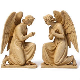 Angel Wall Plaque Set - 20.5-inch — Dusted Sand finish