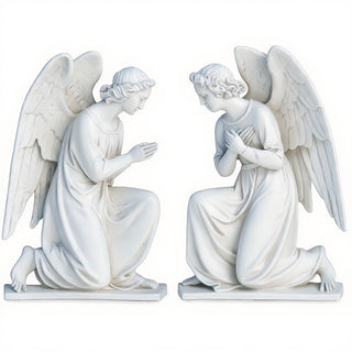 Angel Wall Plaque Set - 20.5-inch — Flat White finish