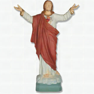 Jesus Sacred Heart Blessing Statue - 30-inch - Realistic Color - Hand-Painted