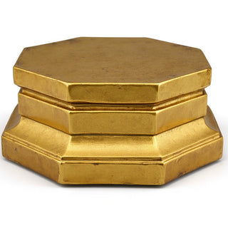 Eight Sided Riser Pedestal — Antique Gold finish