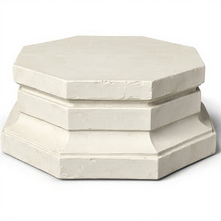 Eight Sided Riser Pedestal — Antique White finish