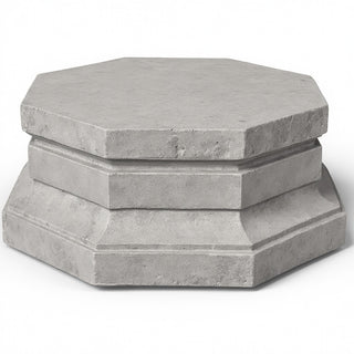 Eight Sided Riser Pedestal — Limestone finish