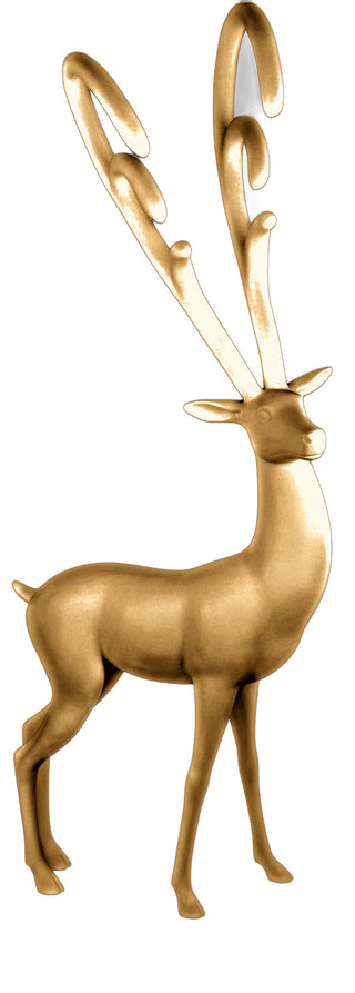 Fantasy Deer Head Tilted Statue - 88-inch
