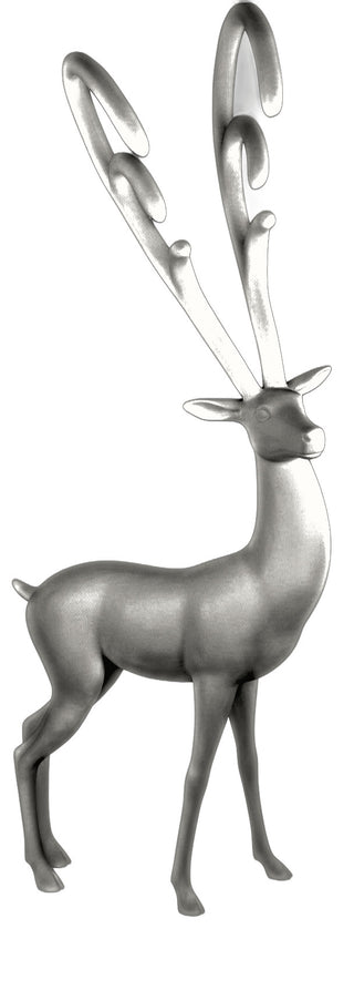 Fantasy Deer Head Tilted Statue - 88-inch