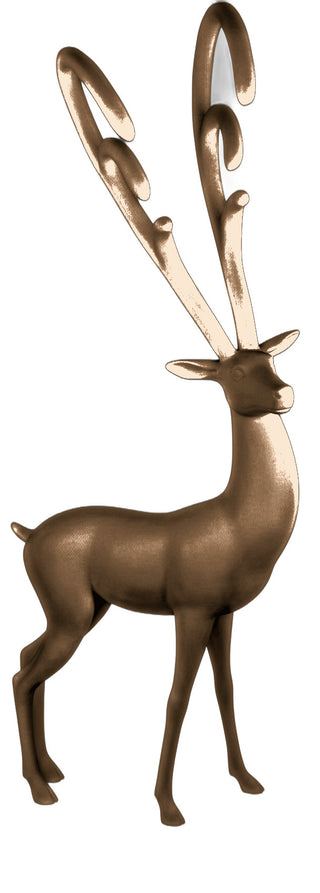 Fantasy Deer Head Tilted Statue - 88-inch