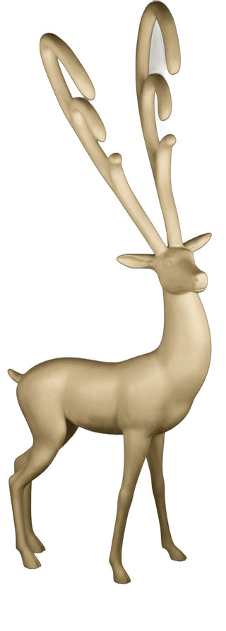 Fantasy Deer Head Tilted Statue - 88-inch