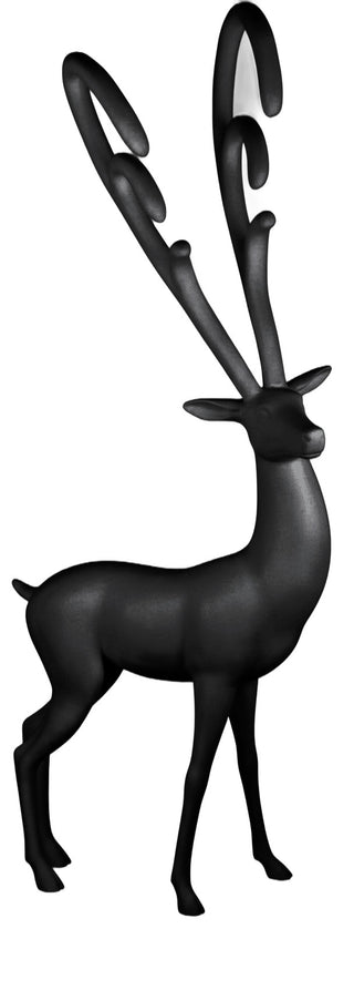 Fantasy Deer Head Tilted Statue - 88-inch