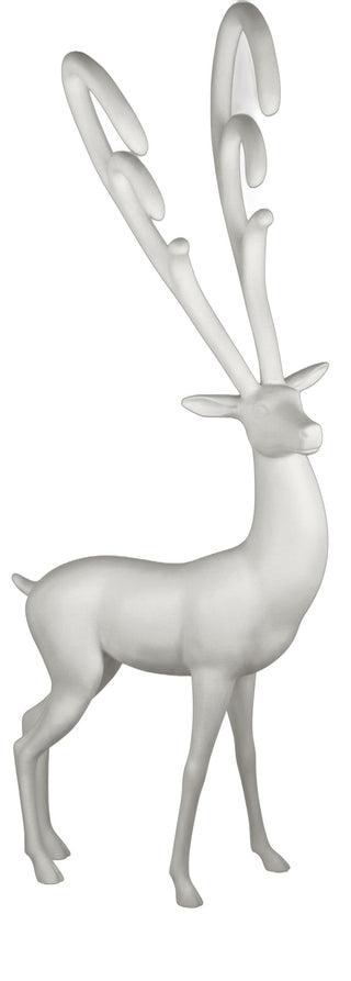 Fantasy Deer Head Tilted Statue - 88-inch