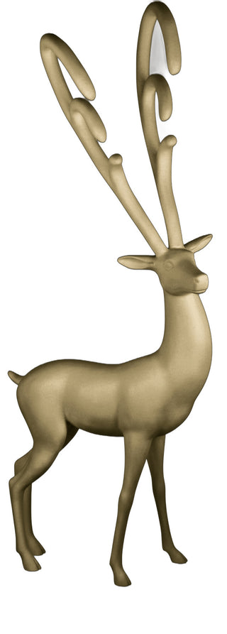 Fantasy Deer Head Tilted Statue - 88-inch