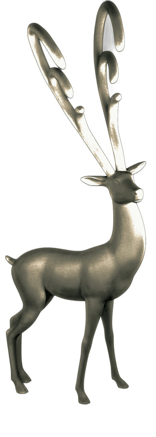 Fantasy Deer Head Tilted Statue - 88-inch