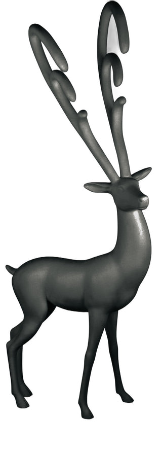 Fantasy Deer Head Tilted Statue - 88-inch