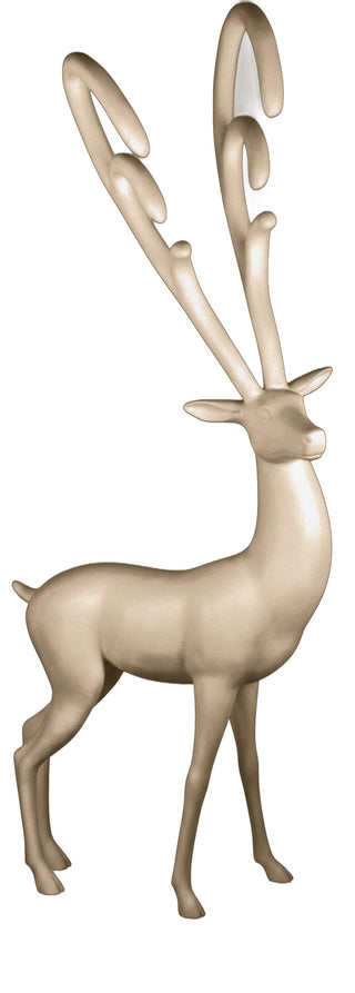 Fantasy Deer Head Tilted Statue - 88-inch