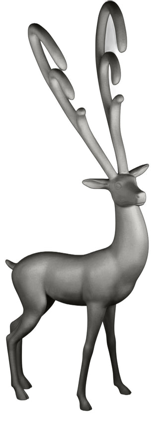 Fantasy Deer Head Tilted Statue - 88-inch
