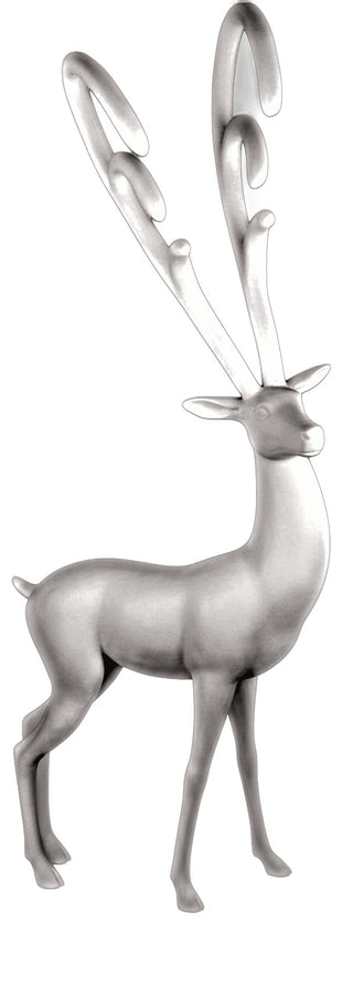 Fantasy Deer Head Tilted Statue - 88-inch