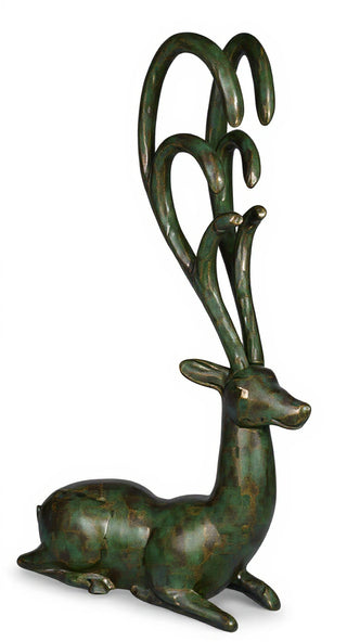 Fantasy Deer-Resting Statue - 64-inch