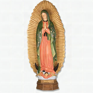 Our Lady Guadalupe w/ Sunburst Statue - 56-inch - Realistic Color - Hand-Painted